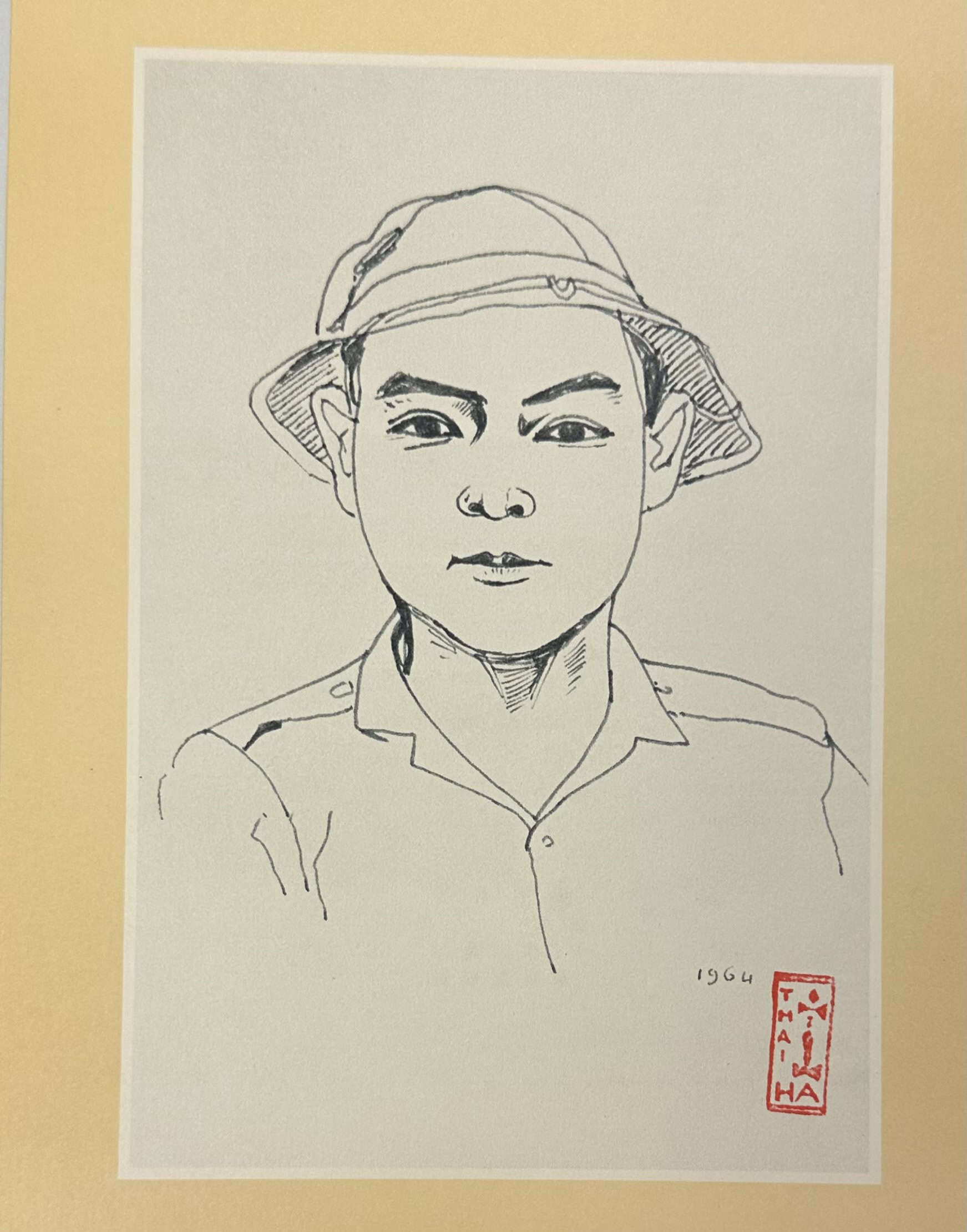Viet Cong Poster 1964 - Main Force Guerrilla with Boonie Hat and Epaulets
