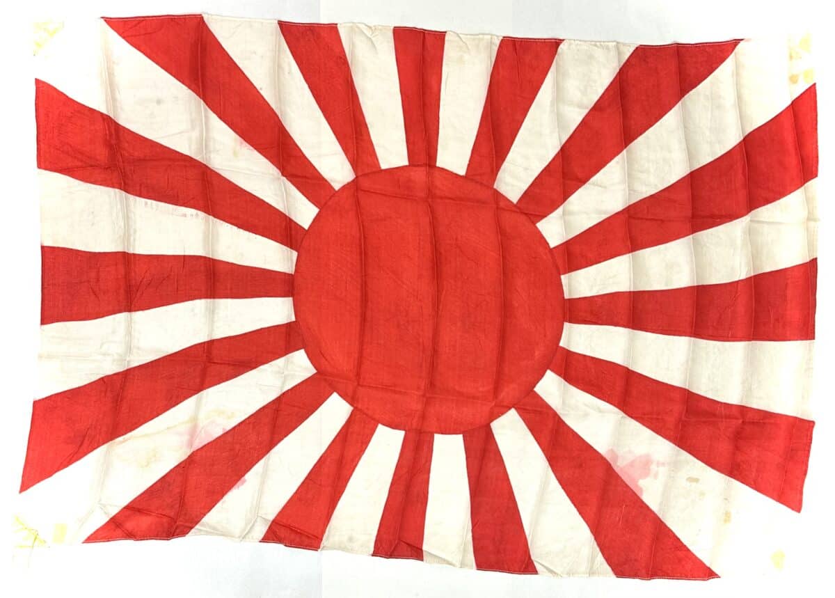 WW2 Japanese Silk Rising Sun Banzai Flag with Veteran Attribution ...
