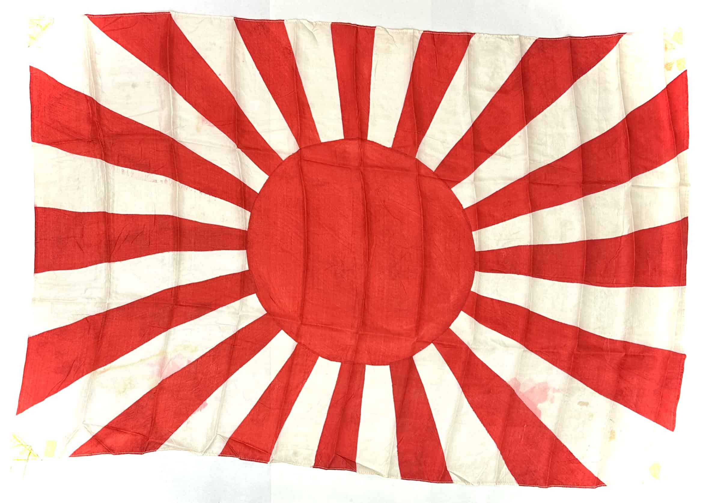 WW2 Japanese Silk Rising Sun Banzai Flag with Veteran Attribution