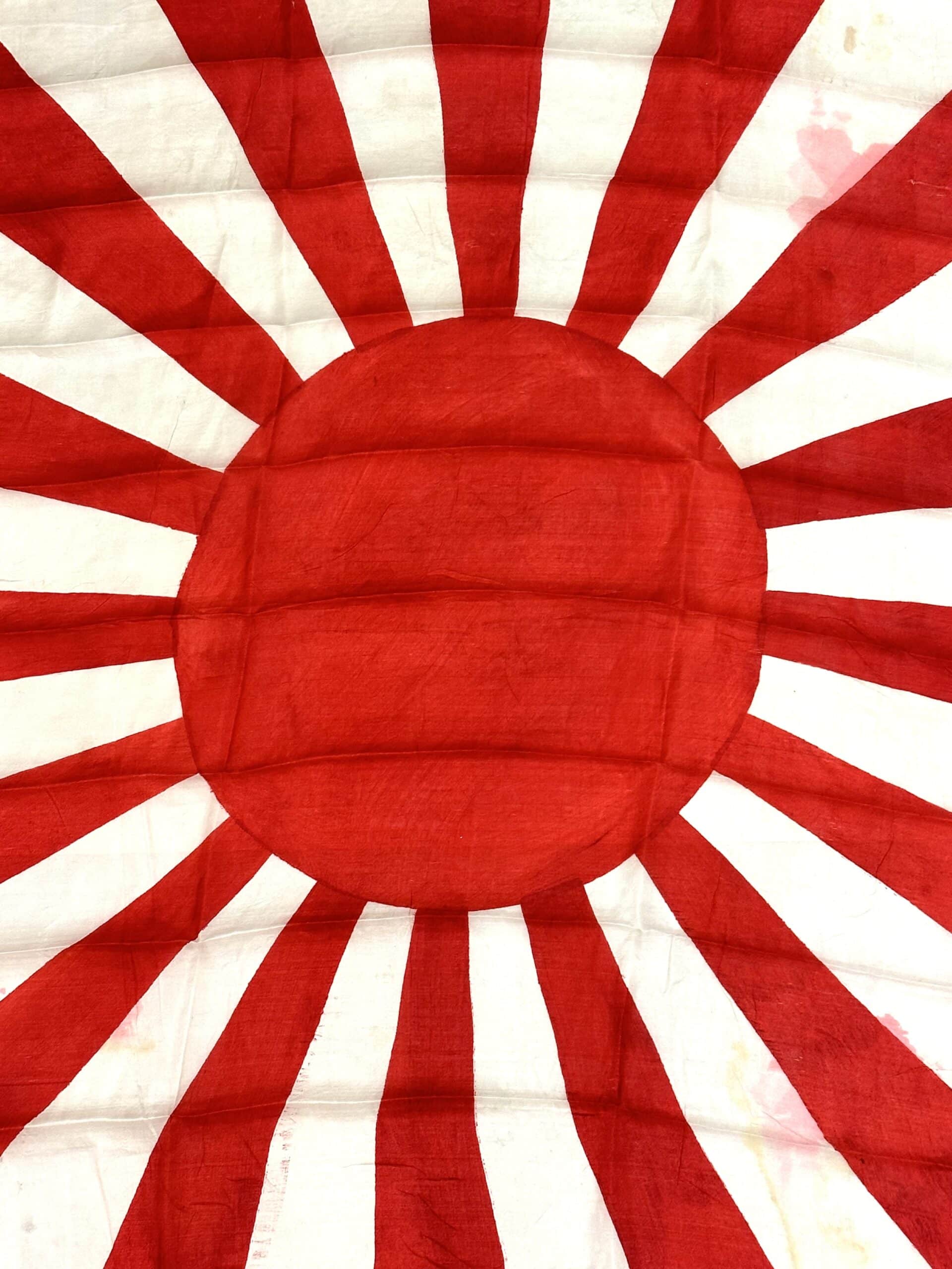 WW2 Japanese Silk Rising Sun Banzai Flag with Veteran Attribution - Image 2