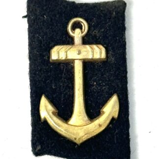 WW2 Japanese Naval Landing Force Early Petty Officer Collar Tab with Brass Anchor
