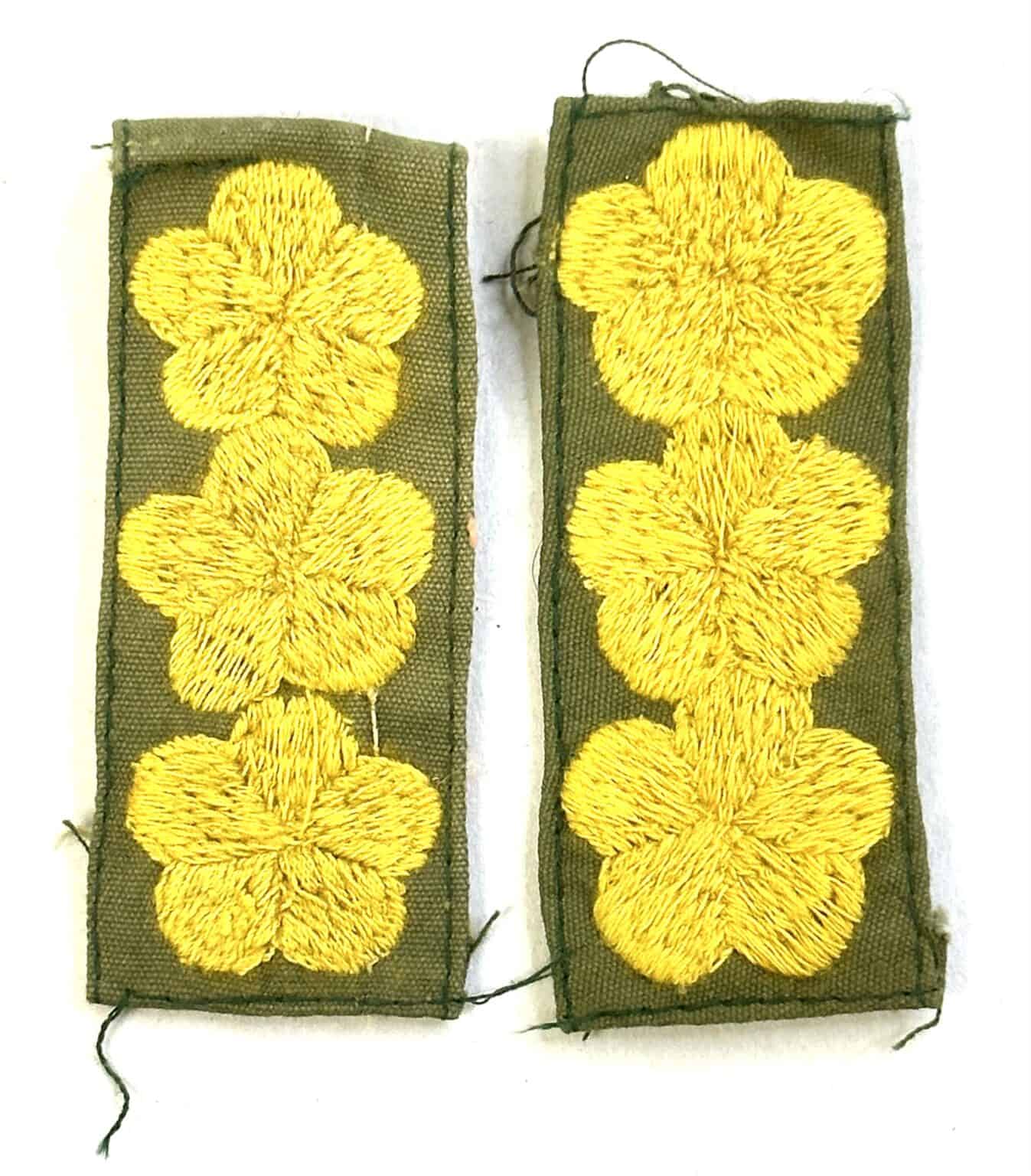 ARVN Captain Sew On Rank Full Color Pair - Enemy Militaria