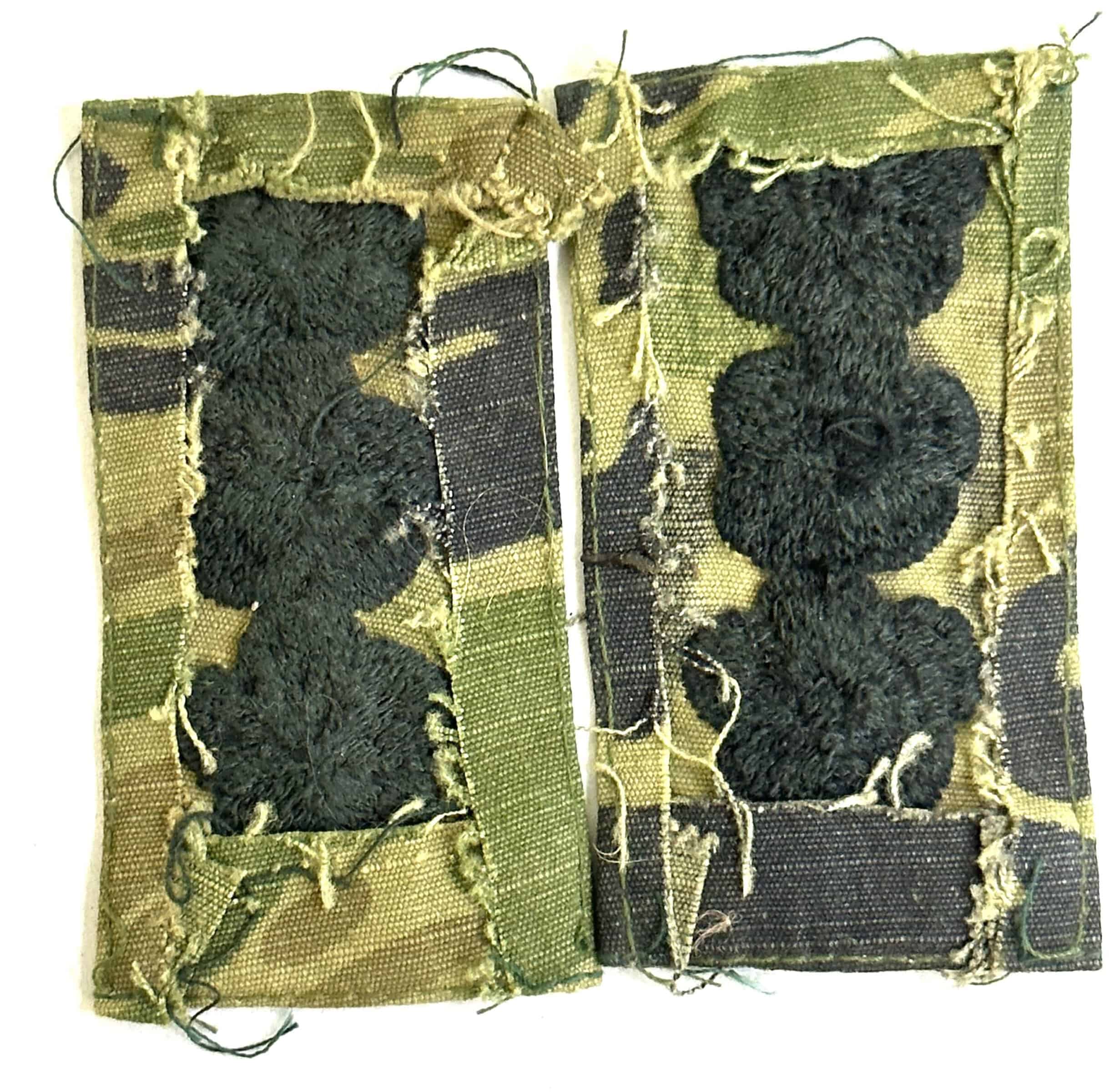 ARVN LLDB Special Forces Tiger Stripe Colonel Sew On Shirts Subdued Rank – Pair - Image 2