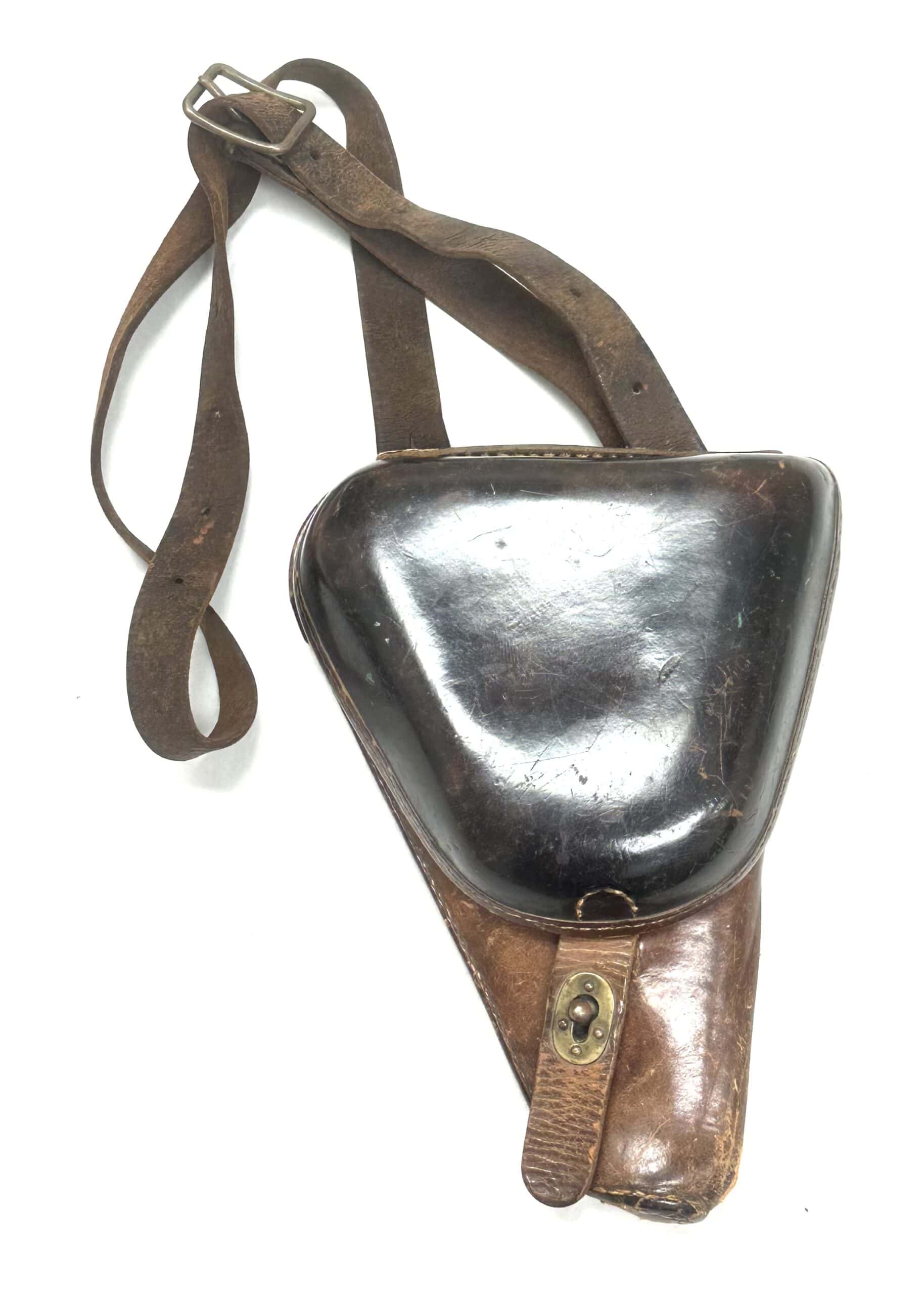 WW2 Japanese Leather Type 14 Nambu Pistol Holster with Strap