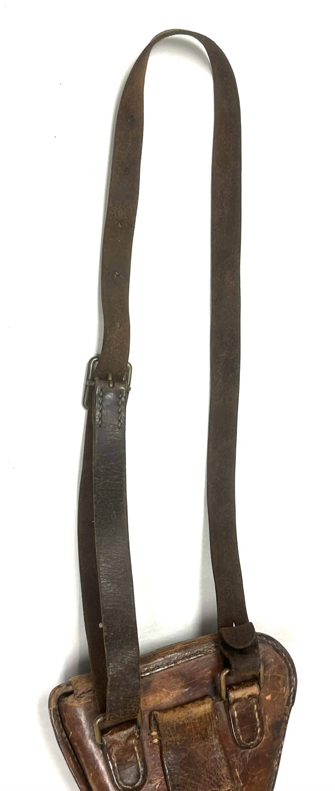 WW2 Japanese Leather Type 14 Nambu Pistol Holster with Strap - Image 10