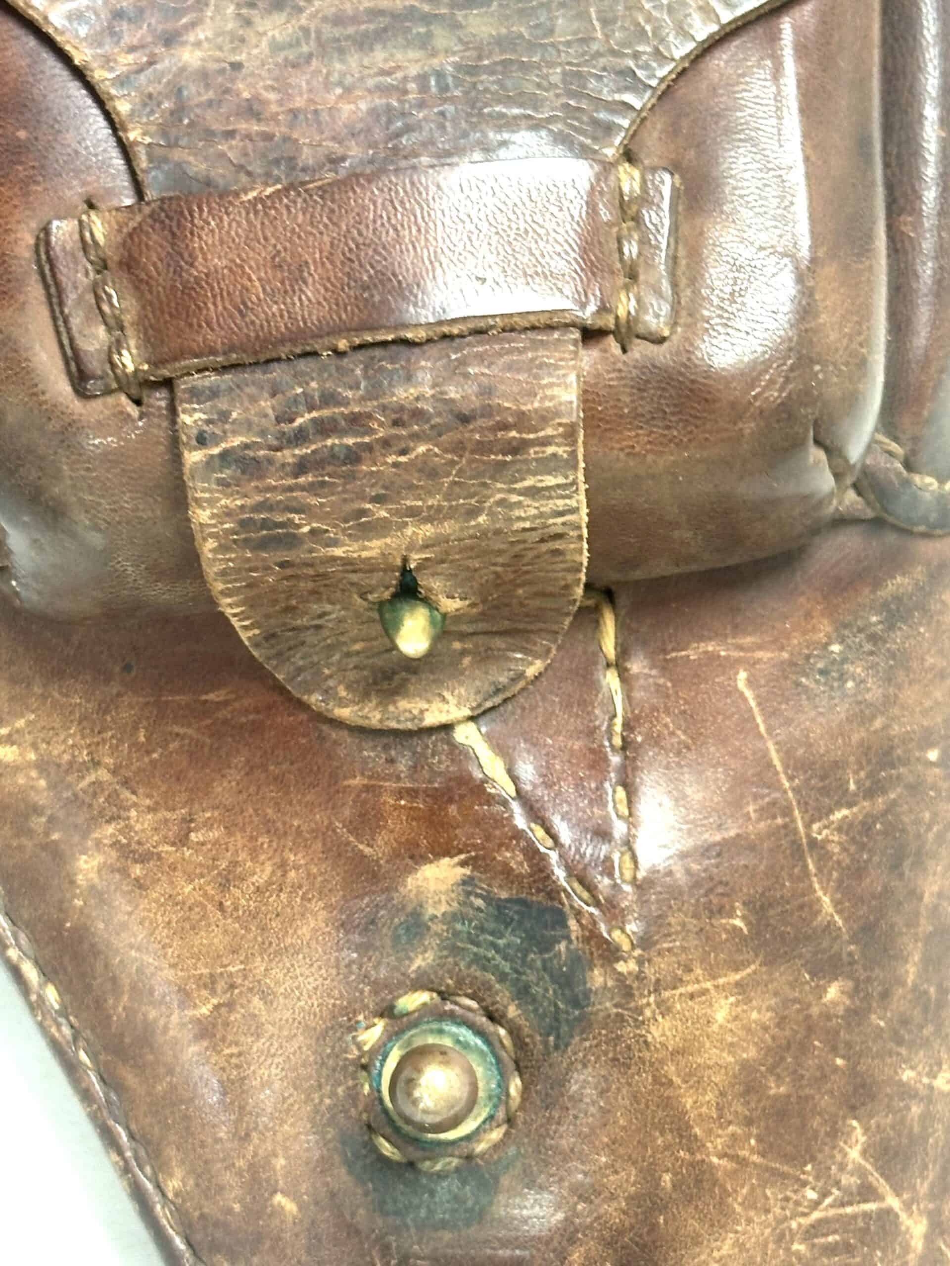 WW2 Japanese Leather Type 14 Nambu Pistol Holster with Strap - Image 8