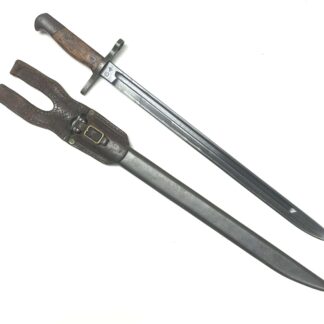 WW2 Japanese Type 30 Straight Guard Bayonet Toyoda Automatic Loomworks With Leather Frog