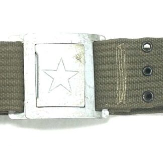 North Vietnamese Army OD Grommeted Wide Belt with Interlocking Star Buckle