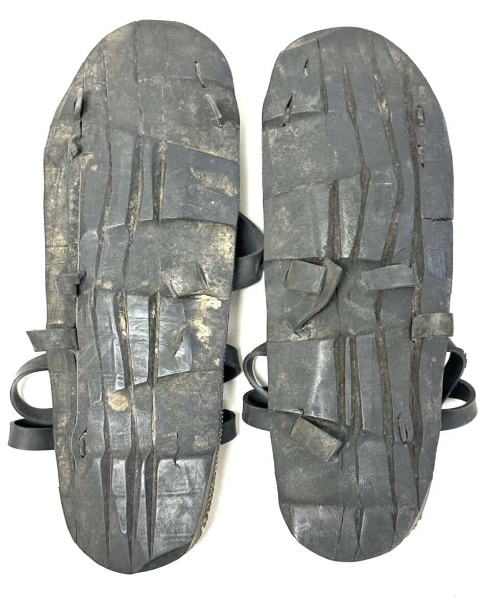 Viet Cong North Vietnamese Army Ho Chi Minh Sandals Worn Out Front Viet Cong North Vietnamese Army Ho Chi Minh Sandals Worn Out Front