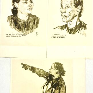 Viet Cong Postcards Lot of Three Village Elders