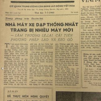 North Vietnamese Army Newspaper July 7, 1962