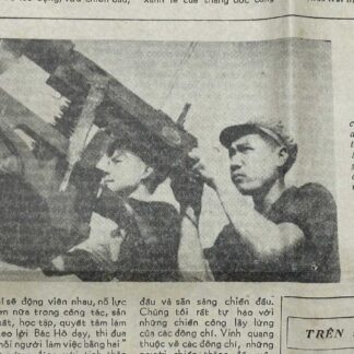 North Vietnamese Army Newspaper 1965 NVA with Chinese Maxim