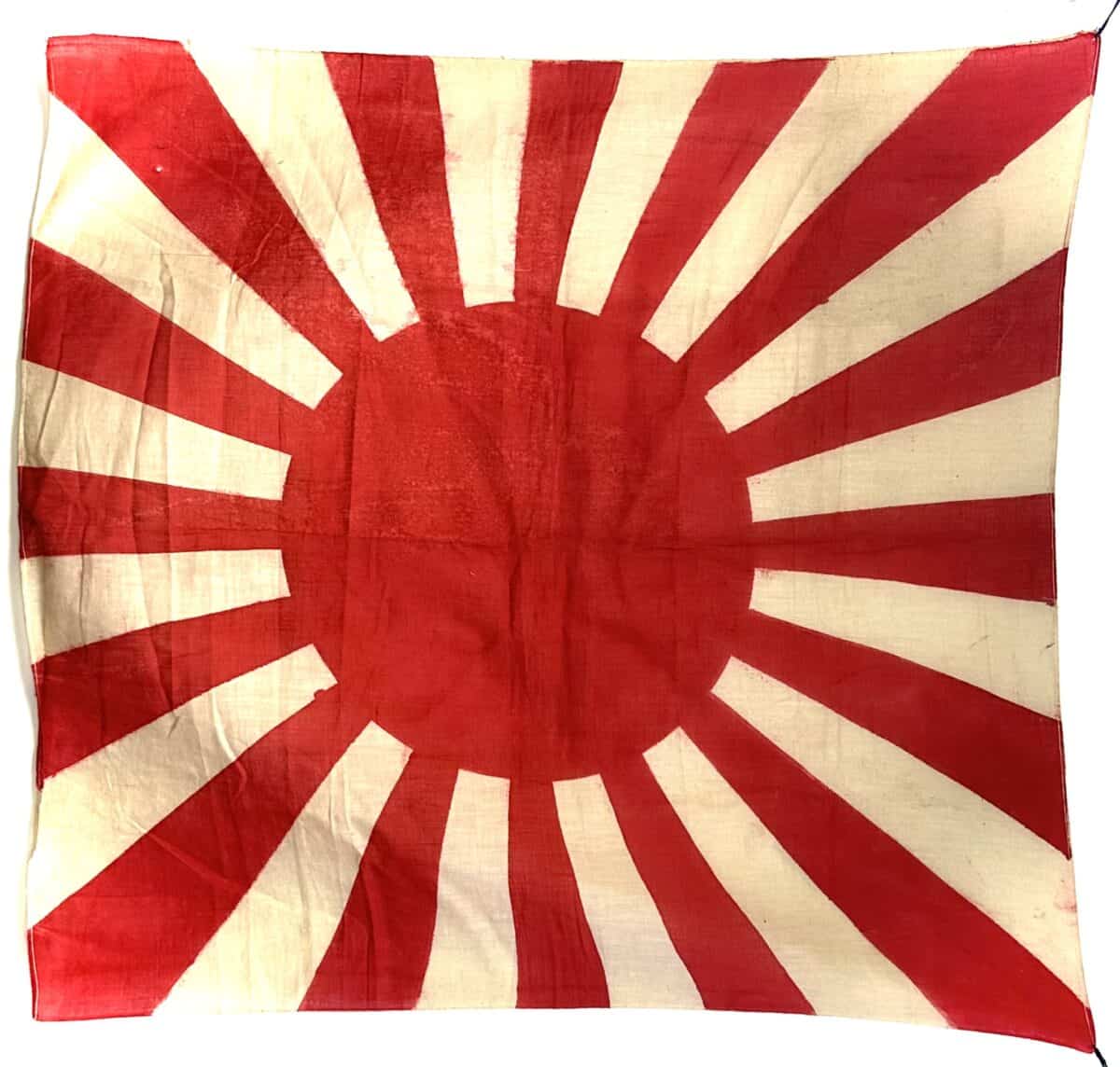 WW2 Japanese Army Cotton Rising Sun Banzai Flag - Enemy Militaria