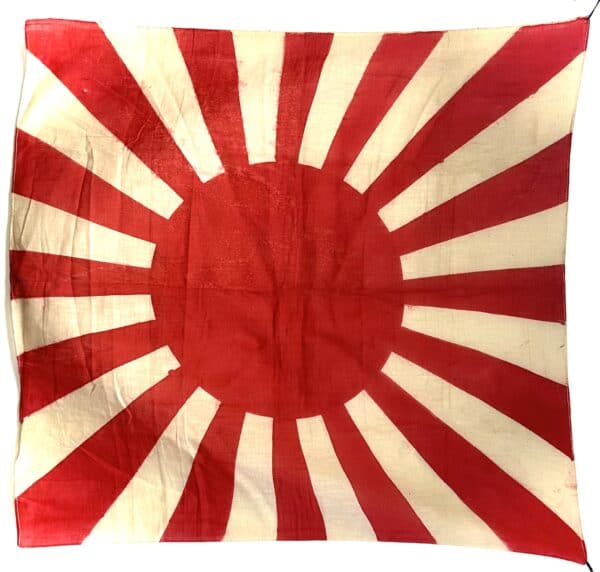 WW2 Japanese Army Cotton Rising Sun Banzai Flag - Enemy Militaria
