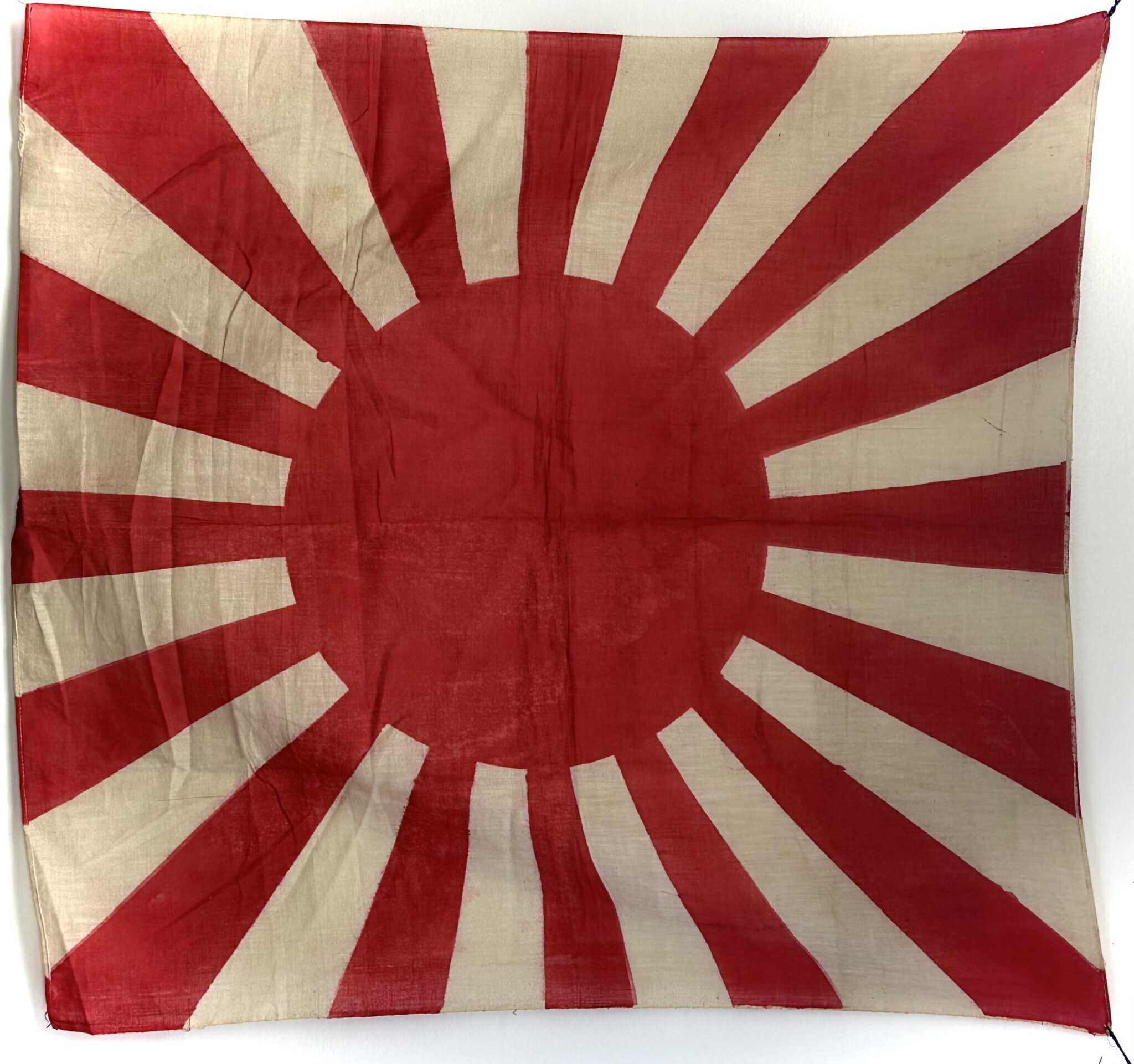 WW2 Japanese Army Cotton Rising Sun Banzai Flag - Enemy Militaria