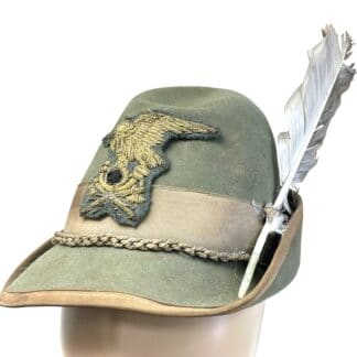 WW2 Italian Alpine Officer’s Unione Militare made Alpini Hat with Bullion Insignia
