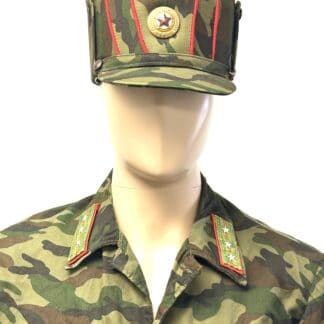 North Korean DPRK Officer’s Modern Woodland Camouflage Uniform & Hat