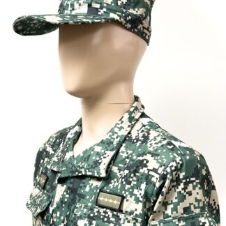 North Korean Digital Camouflage Uniform with Patches & Hat