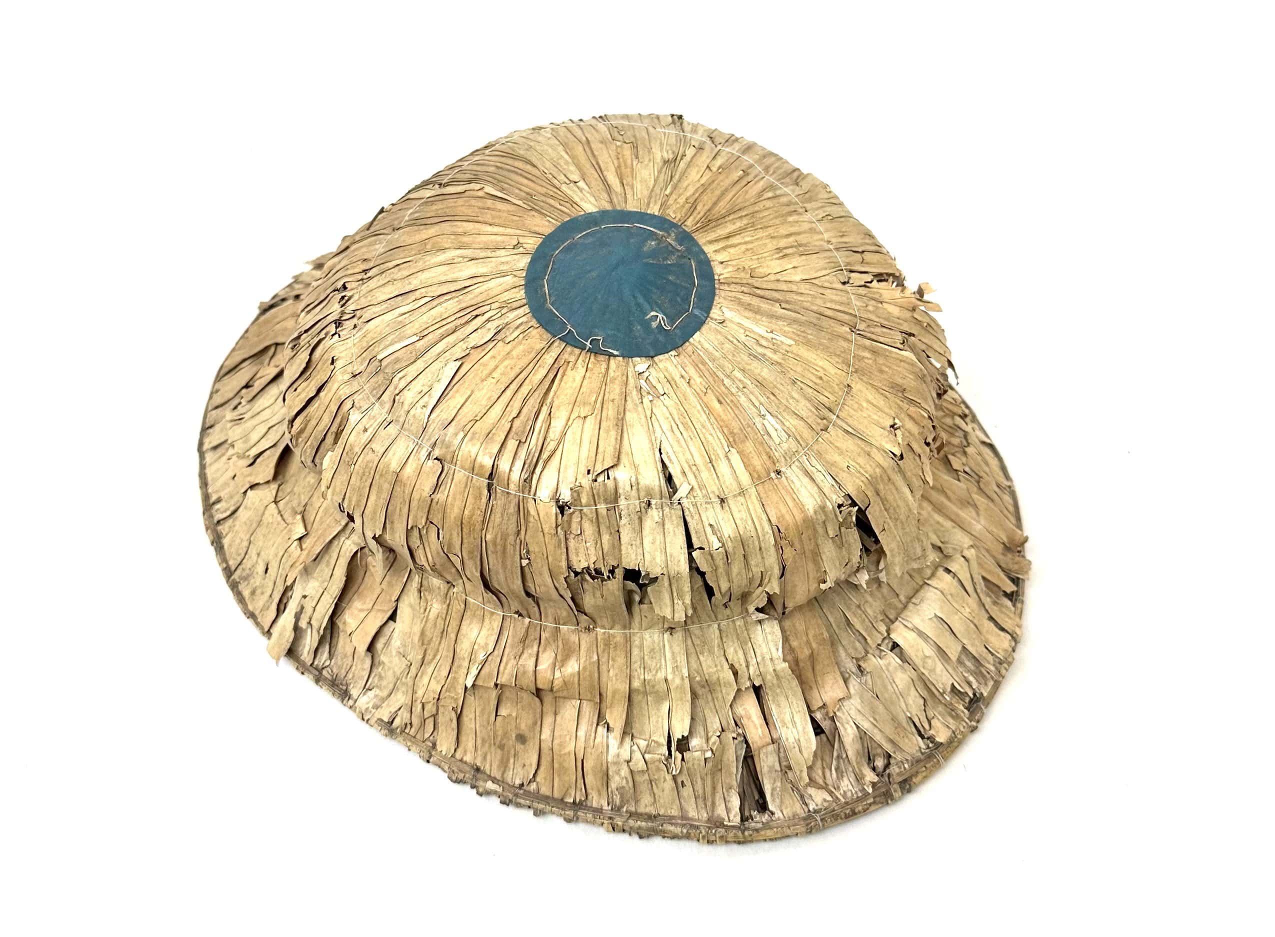 Viet Minh Viet Cong Mainforce Palm Frond & Bamboo Reed Helmet with Camouflage Cover - Image 14