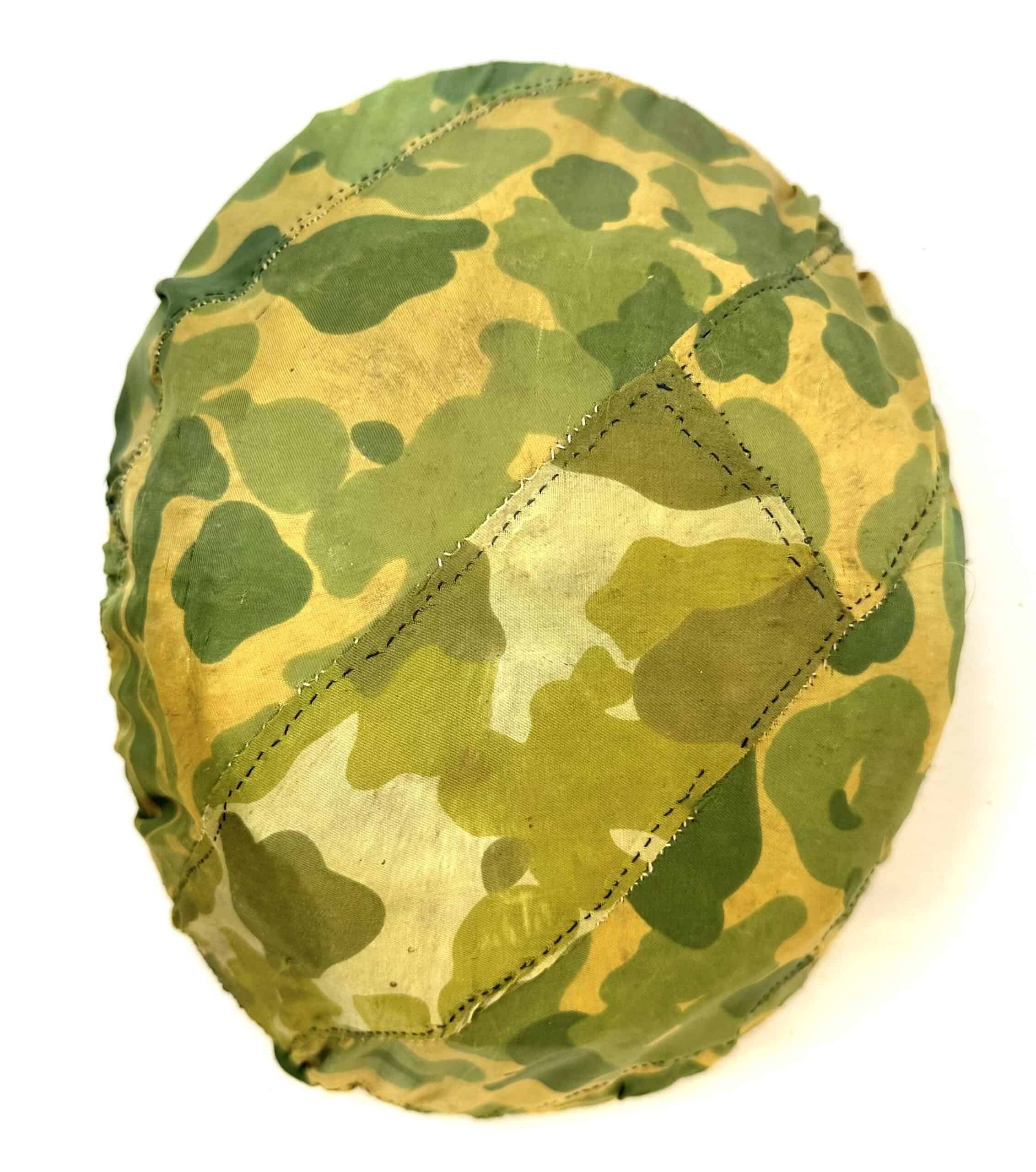 Viet Minh Viet Cong Mainforce Palm Frond & Bamboo Reed Helmet with Camouflage Cover - Image 16