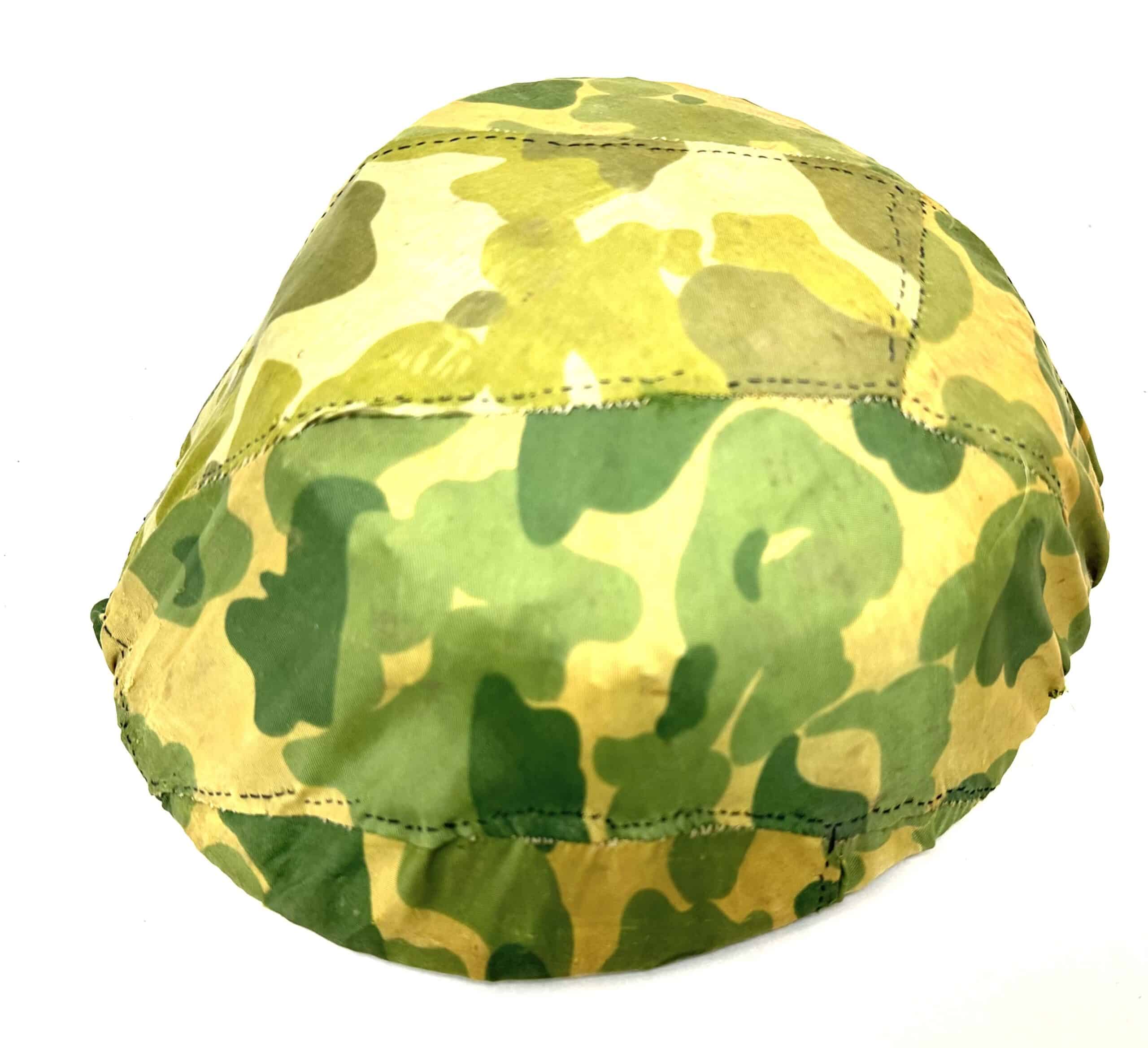 Viet Minh Viet Cong Mainforce Palm Frond & Bamboo Reed Helmet with Camouflage Cover - Image 18
