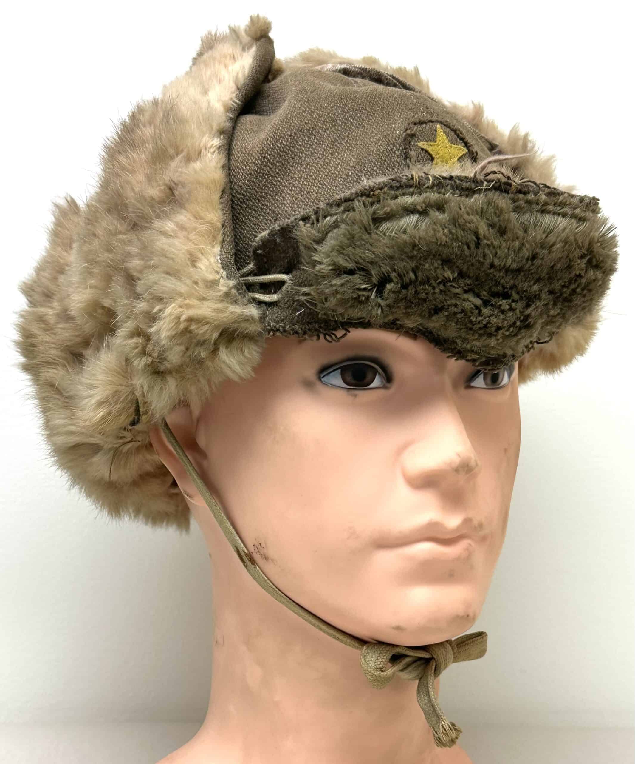 WW2 Japanese Army Winter Hat Second Type 1943 Medium - Enemy Militaria