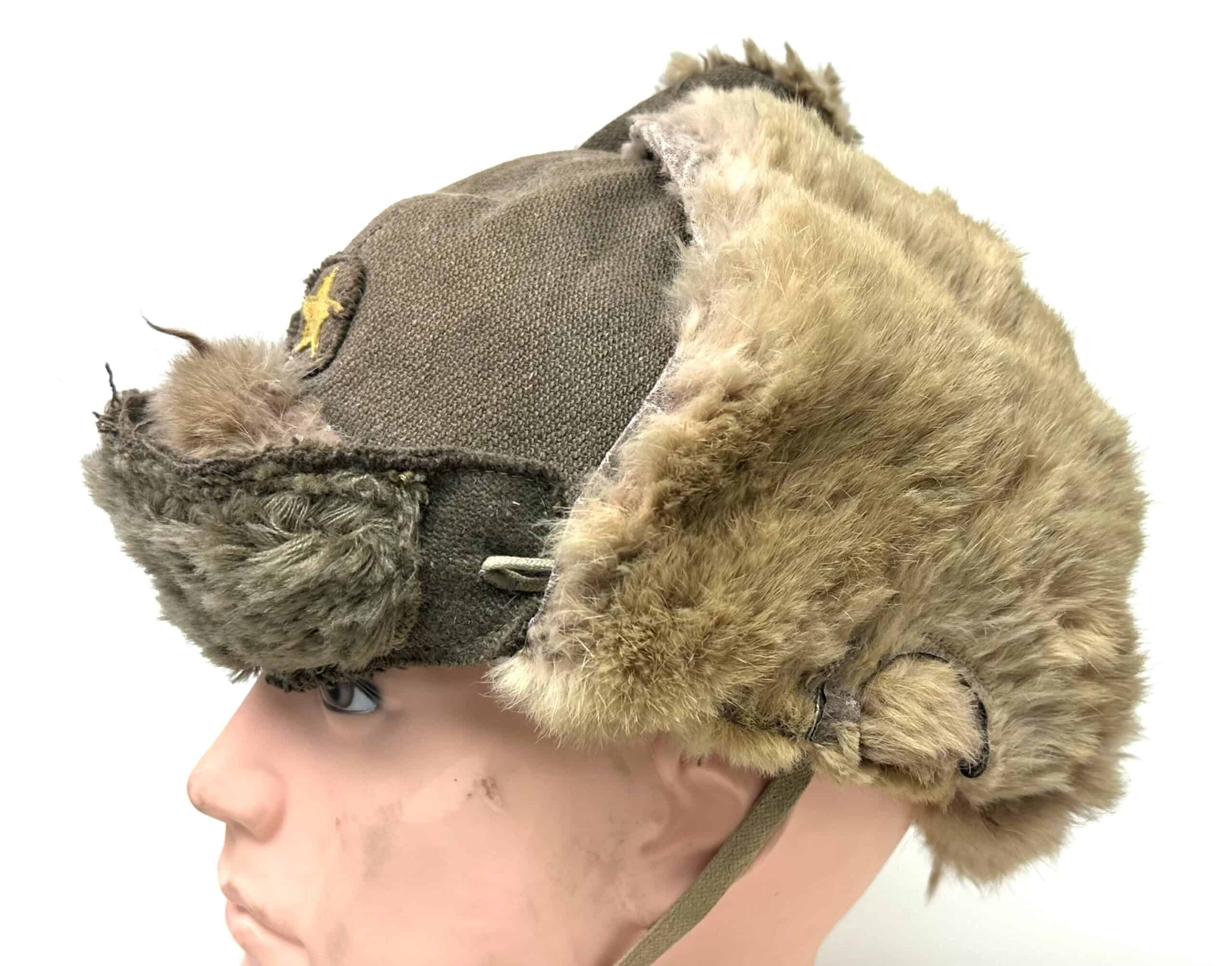 カイドウ 帽子2点 WW2 Japanese Army Winter Hat Second Type 1943 Medium - Enemy Militaria
