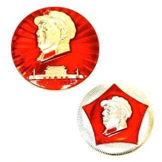 ChiCom Mao Badges Lot of Two