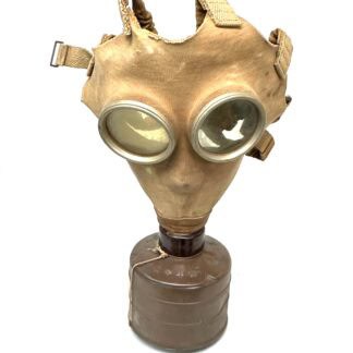 WW2 Japanese Gas Mask and Filter 1942 Date Facepiece is still pliable