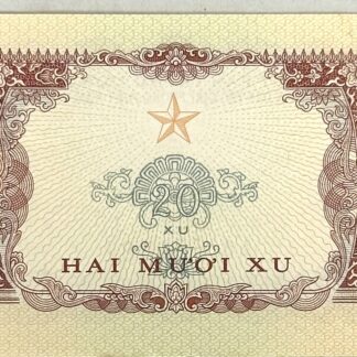 Viet Cong Occupation Currency 20 Xu Note