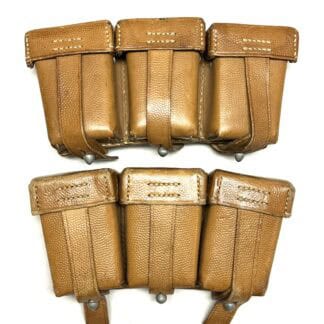 WW2 German Luftwaffe K98k Brown Ammunition Pouches Unissued