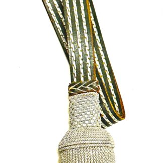 WW2 German Leather & Silver Bullion Officer Portopee Sword Knot NOS