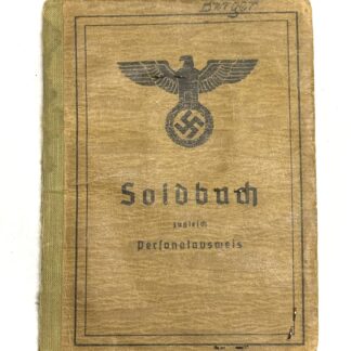WW2 German Pioneer Soldbuch April 1944 to 18 Year Old