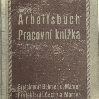 WW2 German Arbeitsbuch for Occupied Czechoslovakia Protectorate of Bohemia and Moravia in German & Czech