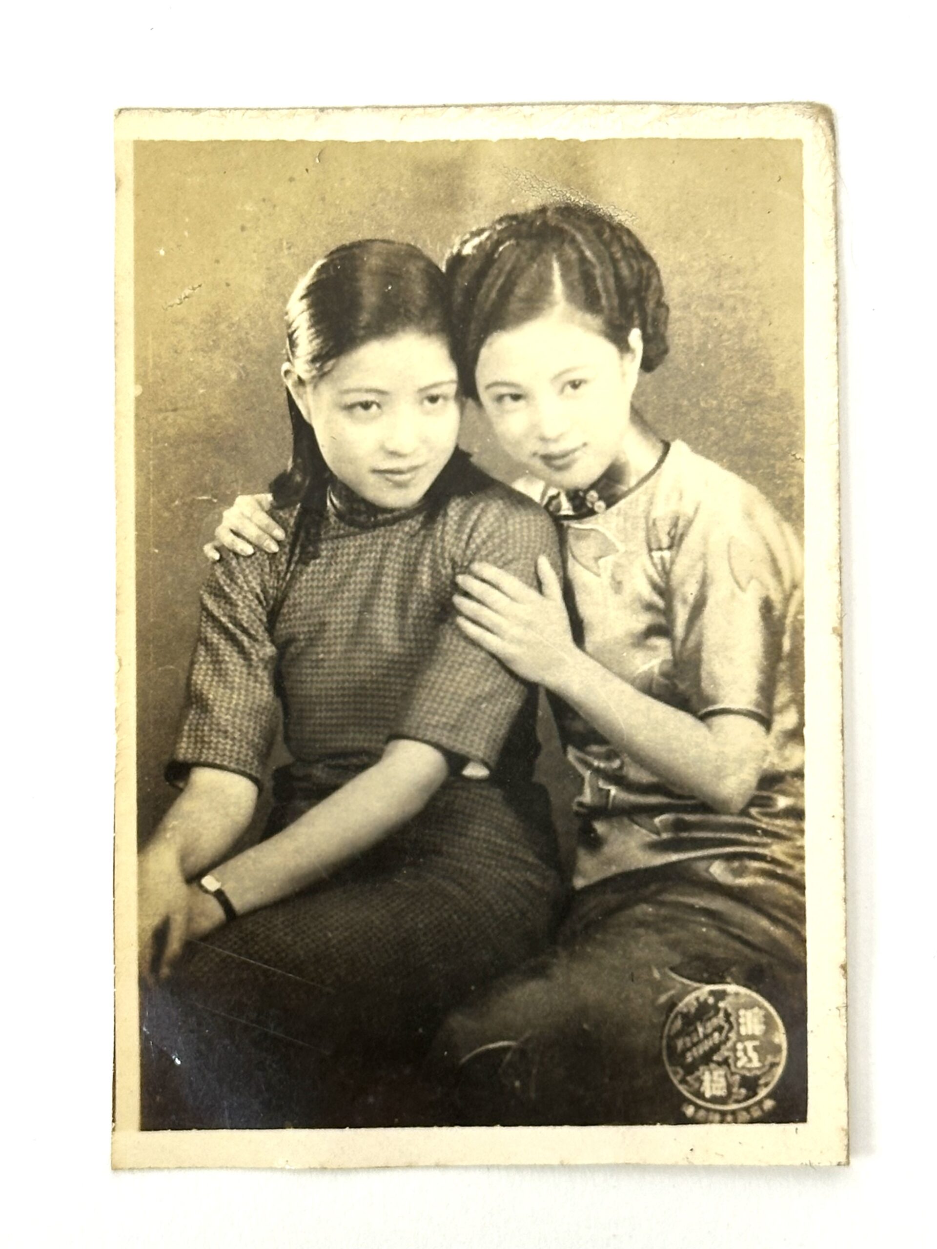 WW2 Japanese Pin Up Movie Star Photo Two Girls