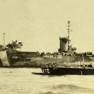 WW2 USMC Photo Landing Beach with LSTs