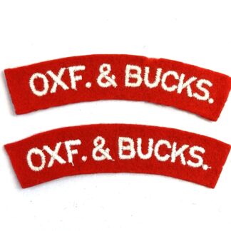 WW2 British Shoulder Titles Oxfordshire and Buckinghamshire Light Infantry