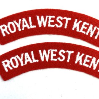 WW2 British Shoulder Title Pair Royal West Kent