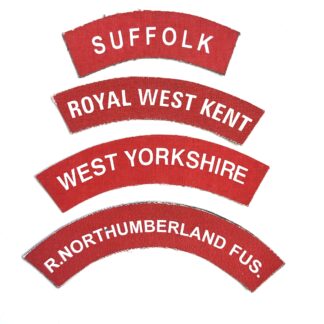 WW2 British Printed Shoulder Title Lot of Four