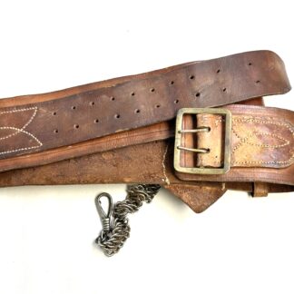 WW2 Japanese Army Officer All Leather Sword Belt with Leather Gunto Hanger