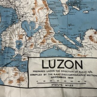 Australian WW2 Pilot’s Silk Escape Map Luzon 1944