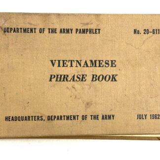 US Vietnam War Vietnamese Language Guide 1962