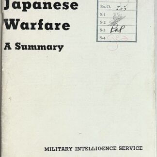 US WW2 Intelligence Manual Pre Guadalcanal Japanese Warfare A summary