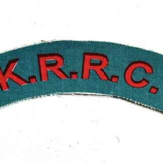 WW2 British Printed Shoulder Title KRRC