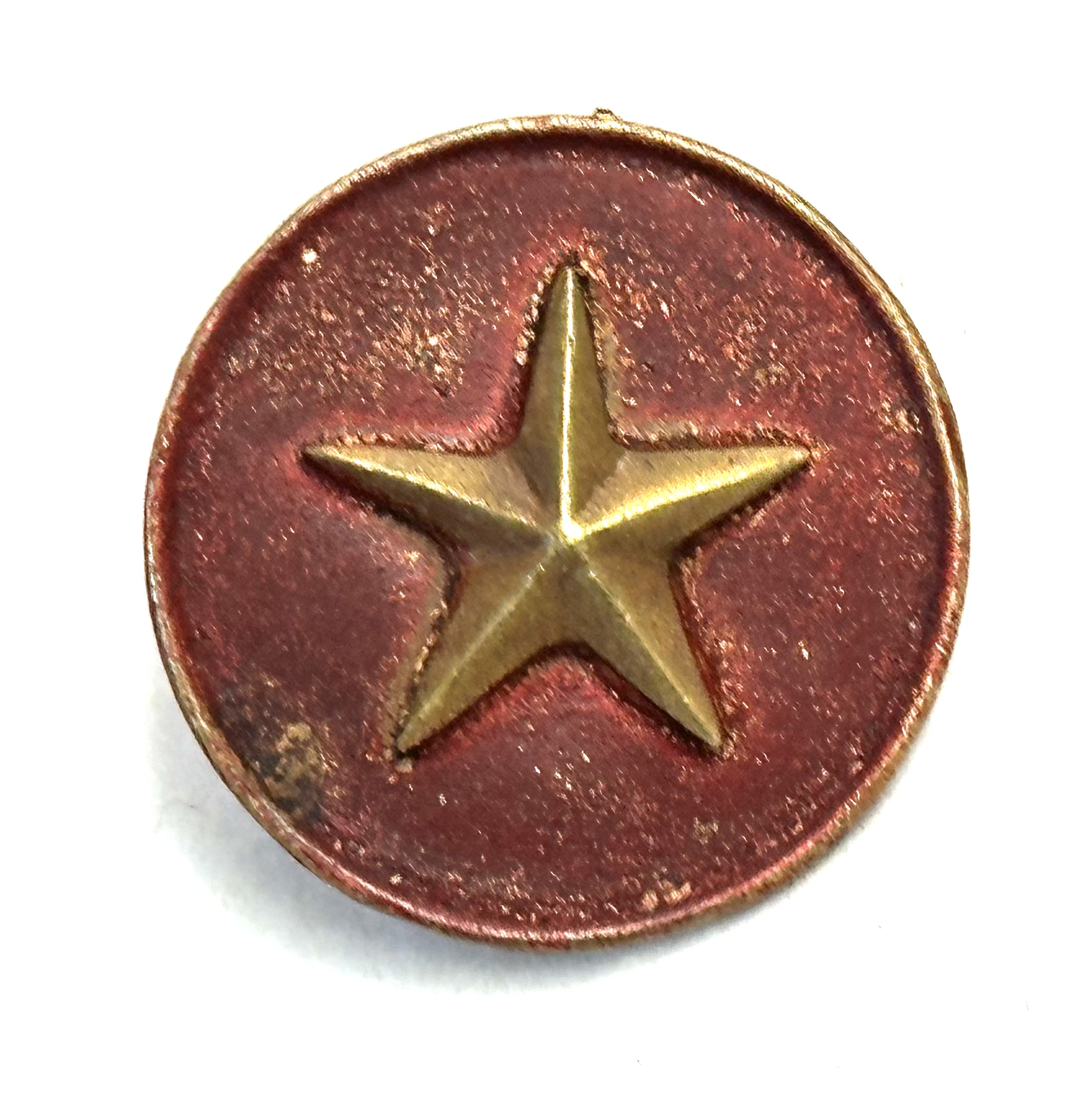 Viet Minh Early North Vietnamese Army Brass Pith Helmet Badge