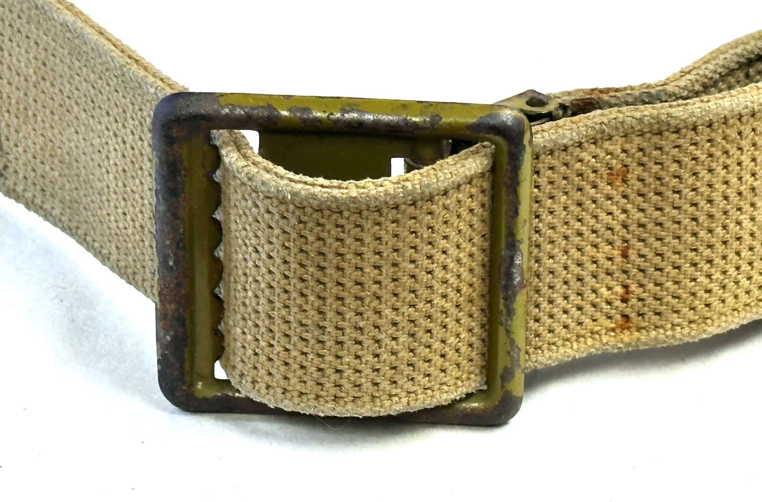 Korean War Chinese Web Belt Named to Lee - Image 2