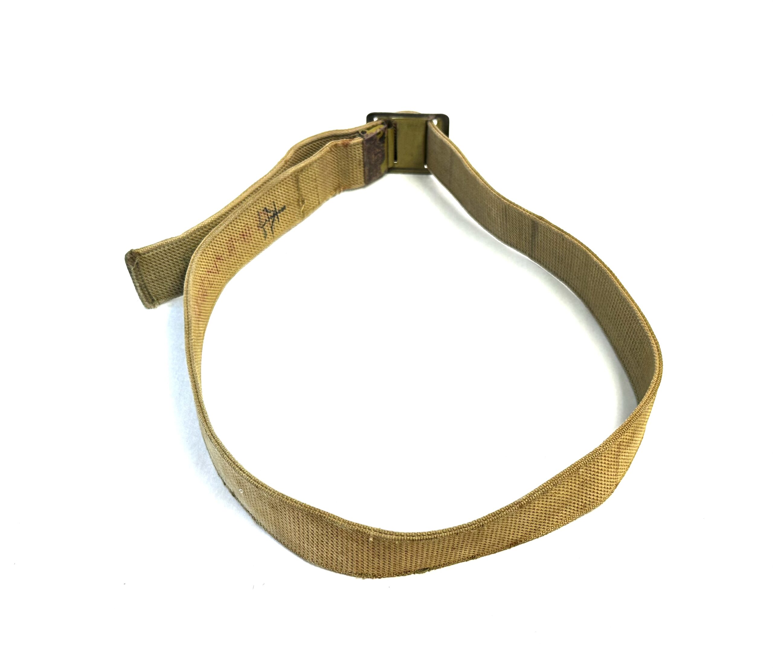 Korean War Chinese Web Belt Named to Lee - Image 3