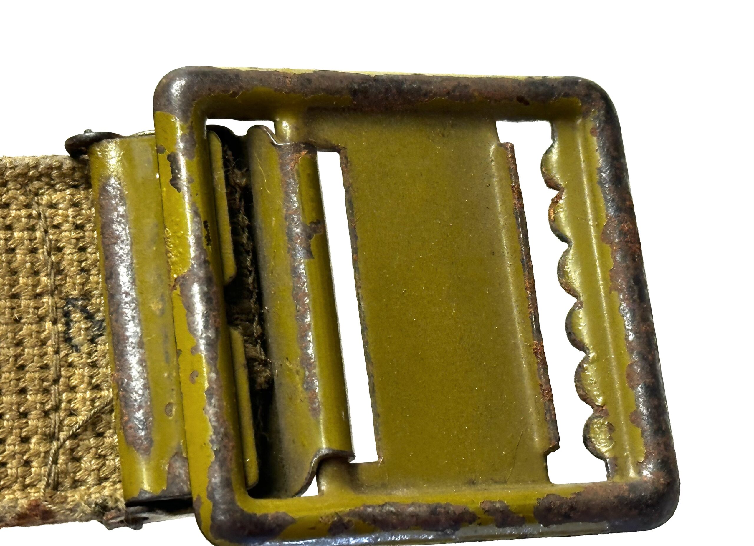 Korean War Chinese Web Belt Named to Lee - Image 4
