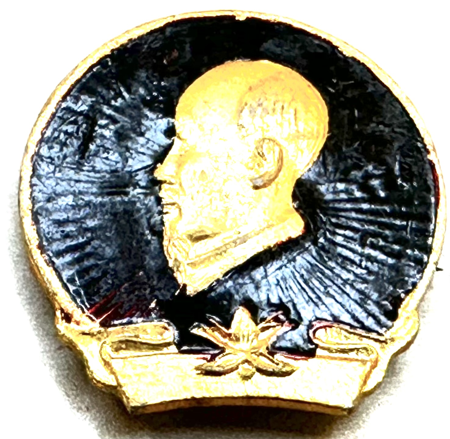 North Vietnamese Army Dried Blood Type Ho Chi Minh Pin - Image 2