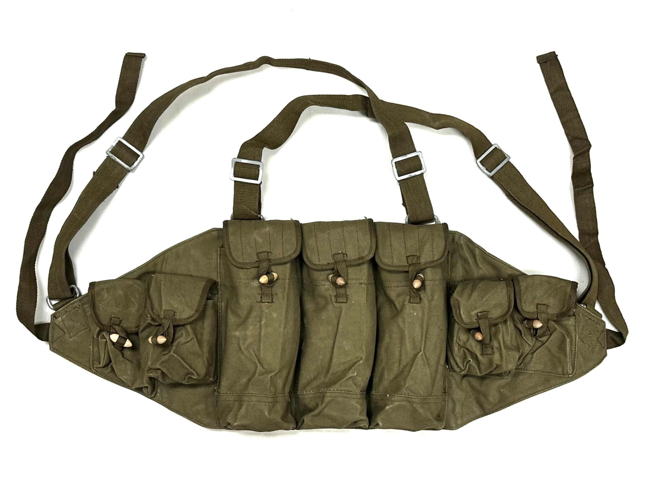 North Vietnamese Army Viet Cong 1965 Four Buckle AK47 Chestpouch